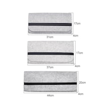 Koyu Gri Çevre Birim Çantası Bilgisayar Koruyucu Kapak Klavye Taşıma Çantası Klavye Çantası Keçe Çanta Klavye Paketi 37x17x4cm