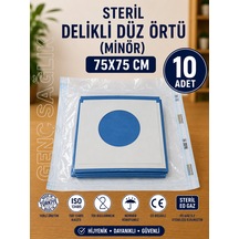 Steril Delikli Düz Örtü Minör 75 75cm 10'lu