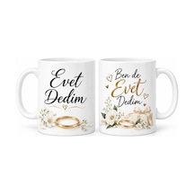 Bezos Evet Dedim / Ben De Evet Dedim 2'li Porselen Kupa Seti - Model 445 Ob