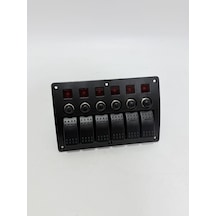 Dahili Sigortalı Karavan Tekne Kontrol Paneli 6'lı
