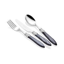 Rivadossi Laura Chrome Siyah 75 Parça Çatal Bıçak Seti Siyah