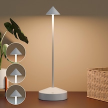 Alüminyum Led Pilli Masa Lambası, 2700k-6000k, Kısılabilir Led Masa Lambası, Kablosuz, Dokunmatik Kumanda, Ip54 Su Diğer
