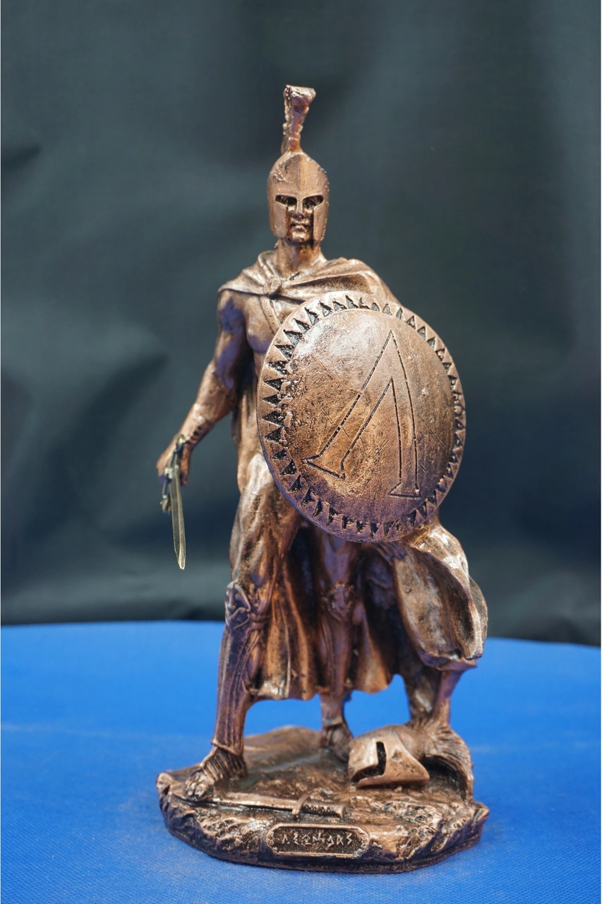 Antik Yunan Mitolojisi Leonidas Heykel Biblo Güç Ve Cesareti Yansıtan Dekoratif Aksesuar 25 Cm