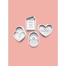 Love Kurabiye Kalıbı Ve Şeker Hamuru Kalıbı 4'lü Set 0779-set