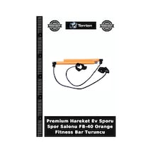 Premium Hareket Ev Sporu Spor Salonu Fb-40 Orange Fitness Bar Turuncu