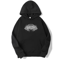 Brz Collection Unisex Oversize Deathcore Lettering Sweatshirt Hoodie-siyah