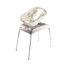 Okbaby Bebek Banyo Seti Onda Evolution Dijital Termometreli Çift Yönlü Bebek Küveti K. Beyaz & Bebek Küvet Taşıyıcı
