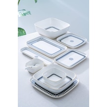 Kiara 6 Kişilik 45 Parça Kahvaltı & Yemek Takımı Beyaz