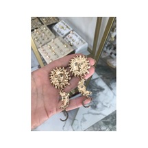 Güneş & Ay Model Küpe Altın