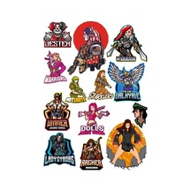 Savaşçı Kadın Sticker Set-1 12 Parça Telefon, Tablet, Defter, Laptop Sticker