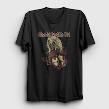 Presmono Unisex Hero Iron Maiden T-shirt Siyah
