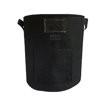 Yaprak Bezi Kalın Bitki Yetiştirme Çanta, Pencere İle Patates Sebze Yetiştirme, Siyah+şeffaf Kartlık, 7 Galon Orta Boy