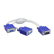 Vga To 2 Vga F Y Kablo 30cm Beyaz Hdx7753