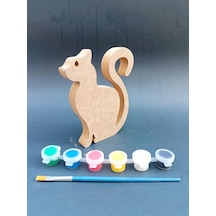 Na Neşeli Ahşap Okul Öncesi Etkinlik .ahşap Boyama Seti.. Eğitici Ahşap Boyası. Oyuncak Hayvan Model Uzunkuyrukkei