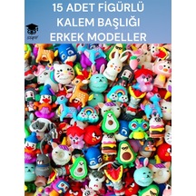 15 Adet Figürlü Kalem Başlığı Kalem Süsü Diğer