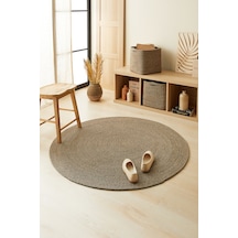Ocean Home Textile Siyah Kırçıllı Jüt Halı Kilim 120 CM