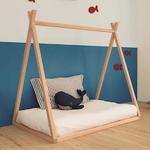 Markaawm Markaawm Montessori Çocuk Yatak Çam 90X190 Oyun Alanı Çadır Çilek Akçaağaç