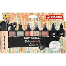Stabilo Boss Nature Colors 8'li Fosforlu Kalem Set / 51001584 Ahşap - Kırmızı