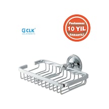 Çelik Banyo Paslanmaz Pirinç Mercan 10x19 Rozetli Sabunluk Süngerlik Krom
