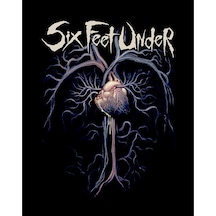 Zepplin Giyim Six Feet Under Heart Büyük Sırt Patch Yama