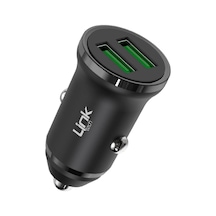 C480e 12w 2x Usb Araç İçi Şarj Adaptörü Başlık Siyah