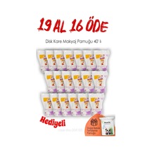 19 Al 16 Öde 40'lı Lux Disk Kare Makyaj Pamuğu Ve Rosıe