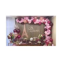 100 Adet Pembe Fuşya Rose Gold Balon Zinciriözel Gün Konsept Balon Zinciri A