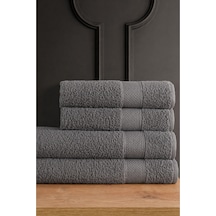 Blanc 4'lü Banyo Havlu Seti Havlu Banyo Havlusu I Hamam Seti I Çeyiz Havlusu - Antrasit