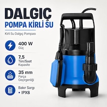 Dalgıç Pompa Kirli Su 400w Su Tahliye Pompası 7.5 Ton/saat Şamandıralı Otomatik Bahçe Bodrum Boşalt