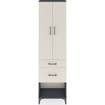 Arges Dolap 3 Raflı 2 Çekmeceli 2 Kapaklı 60x30x221 Antrasit-... Antrasit