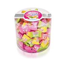 Elvan İbon Meyve Aromalı Sütlü Dolgulu Şeker Silindir Kutu 1 KG