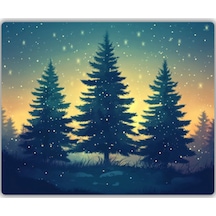 Kar Yağışı Temalı Mouse Pad 18x22 Cm