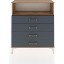 Arges Şifonyer Tek Raflı 4 Çekmeceli 88x30x106 Çam-antrasit Çam
