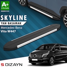 S-dizayn Mercedes Vito W447 Kısa Şase Skyline Aluminyum Yan Basamak 233 Cm 2014 Üzeri A+ Kalite