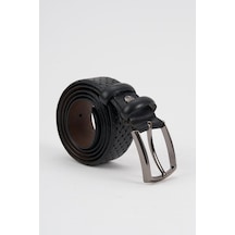 Alexander Gardi Erkek Doku Detaylı Hakiki Deri Kemer E24-kemer-02 Siyah