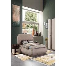 Eko Trend Djt Yıkanabilir Kaymaz Taban 3 Lü Yatak Odası Takımı M12271 Modern Hardal