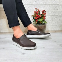 Fiyra Fth01 Kahve -beyaz Hakiki Deri Fuspetli Erkek Günlük Ayakkabı 001