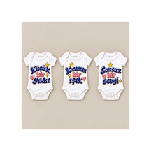 Babylimon Minik Yıldız Üçlü Beyaz Kısa Kollu Bebek Zıbın Seti Beyaz - 930083868 Beyaz