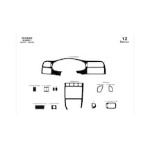 Nissan Sunny Torpido Kaplama 1991-1995 12 Parça Piano Black