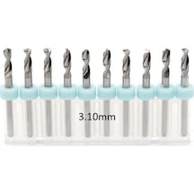 Mikro Karbür PCB Matkap Ucu Metal CNC Sondaj 10lu Set 3.10mm