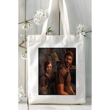 Art Hediye The Last Of Us Oyun Baskılı Bez Çanta Omuz Çantası Kişiye Özel Model 3 Çok Renkli