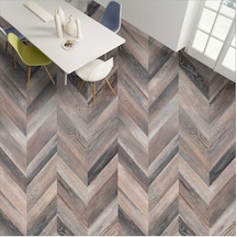 Yer Kaplama Folyosu Kendinden Yapışkanlı Laminasyonlu Balıksırtı Ahşap Parke Desen 60cm X 100cm