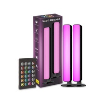 Xiyyadms 2 Adet Rgb 7 Renkli Oda Bilgisayar Masaüstü Müzik Sesli Işık Lambası 24 Tuş Kumanda, Siyah, Usb Siyah