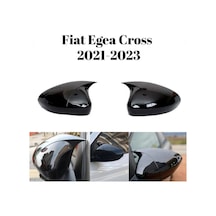 Fiat Egea Cross 2021 2022 2023 Uyumlu Araca Özel Yarasa Batman Piano Black Ayna Kapağı Takımı