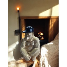 10cm -18cm Ebatlarında Kırılmaz Polyester,sarı Renk Goril Biblo