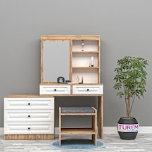Bird Membran Makyaj Masası Mdf Beyaz