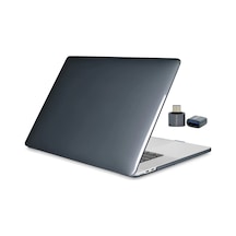 Macbook Pro 15 İnç Kristal Parlak Sert Kılıf İnce Hafif Tpu Koruma A1707 A1990 Uyumlu Siyah