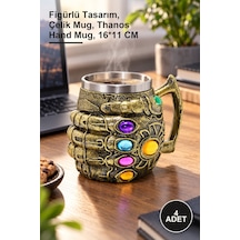 4 Adet Paslanmaz Çelik Thanos Eli Kupa Bardak Figürlü Tasarım, Çelik Mug, Thanos Hand Mug, 16 11 Cm