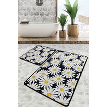 Primula Banyo Halısı Djt 2 Li Set Beyaz - Sarı - Siyah
