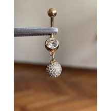 Cerrahi Çelik Piercing Ful Taşlı Piercing Ful Taşlı Göbek Piercingi Lacivert